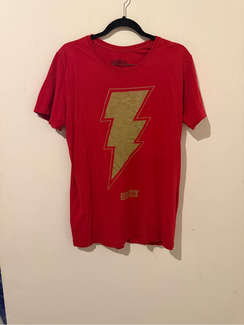 Dc Shazam Lightning Bolt Graphic Tee Size Large
